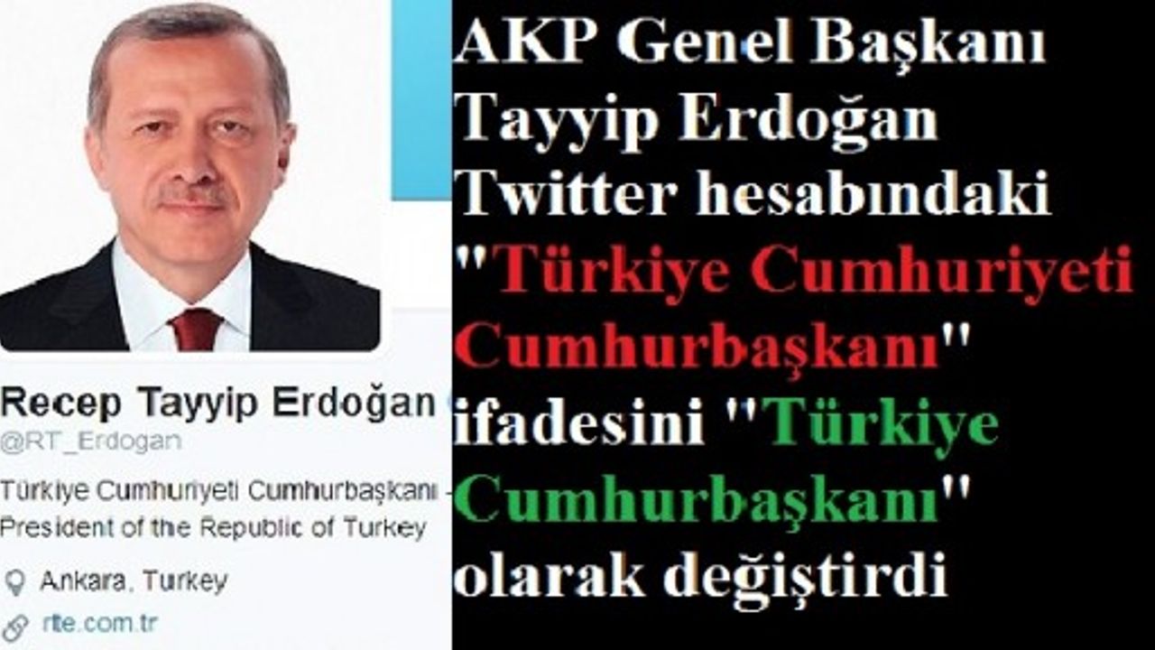 “Türkiye Cumhuriyeti Cumhurbaşkanı” ifadesini değiştirdi