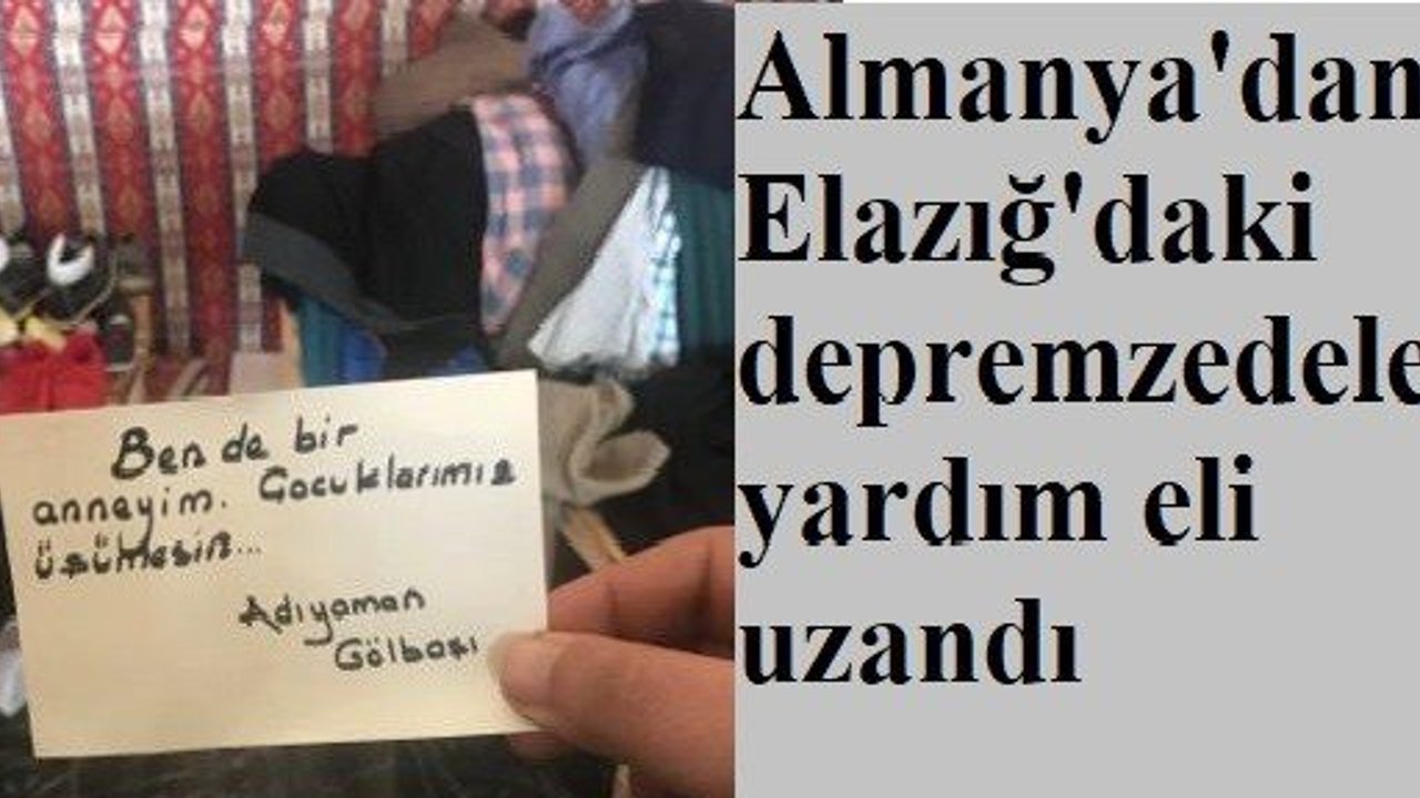 Almanya'dan depremzedelere yardım eli uzandı