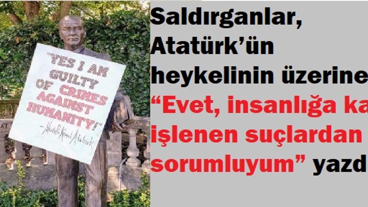 Yunan Soykırım Merkezi'nden Atatürk heykeline saldırı