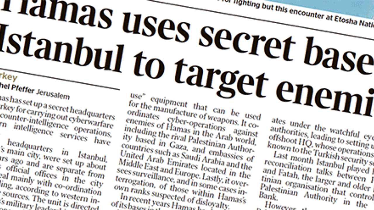Times: Hamas İstanbul'da 'gizli siber saldırı üssü' kurdu