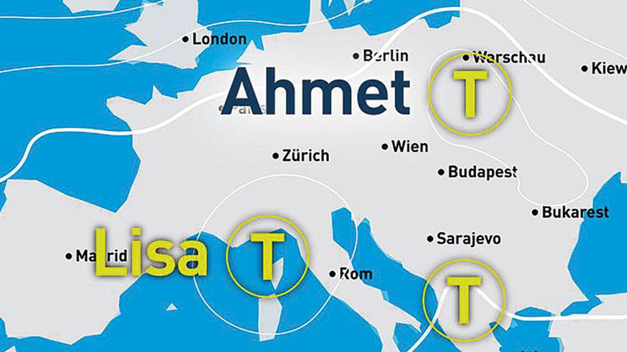 Almanya fırtınanın adını "Ahmet" koydu