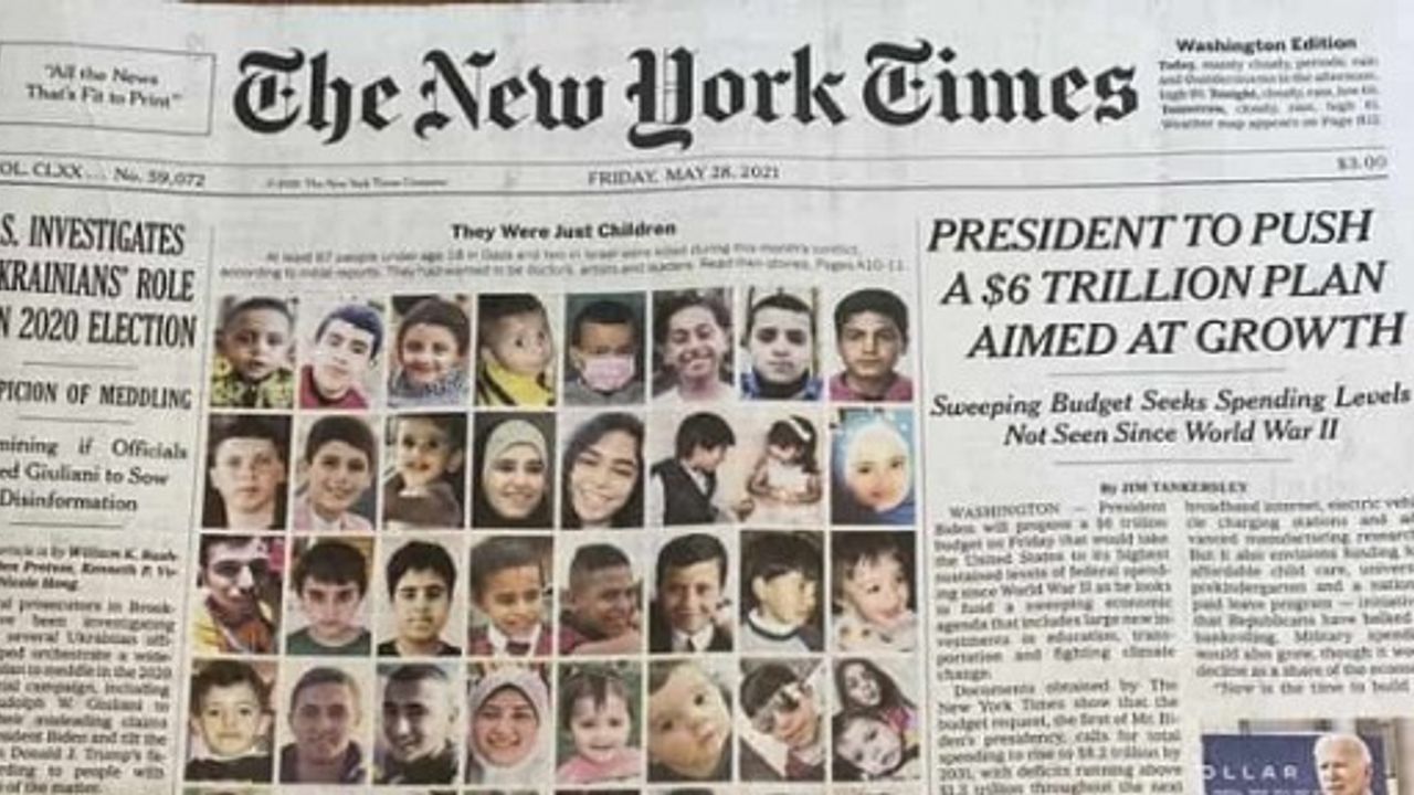 İsrail saldırıları NYT manşetinde: ‘Onlar sadece çocuktu’