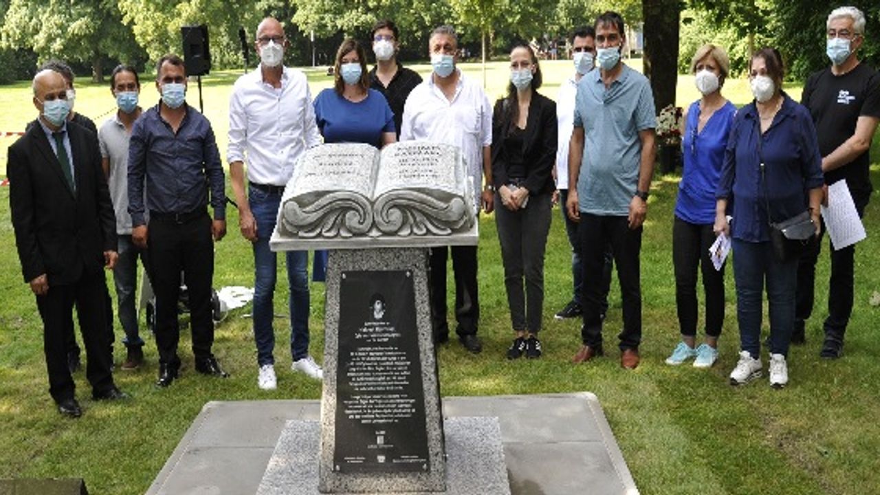 Neonazilerce katledilen Kaymakcı için anıt taş açıldı