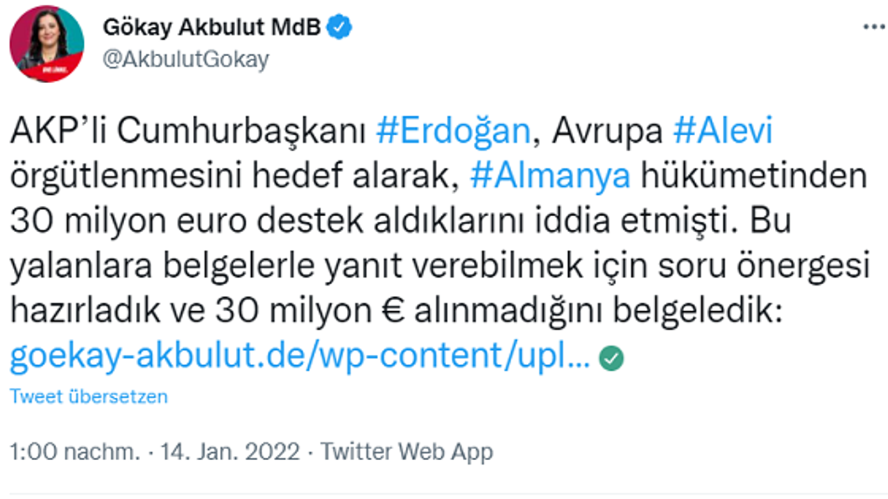 Erdoğan iddia etmişti: Alevilere 30 milyon Euro verilmedi