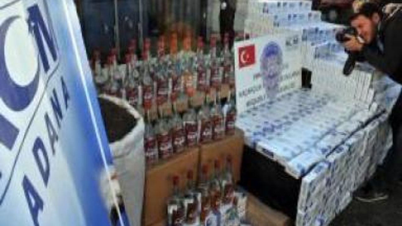 Adana'da Kaçak İçki, Sigara, Çay Ve Cep Telefonu Ele Geçirildi