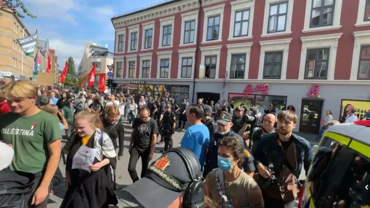 Norveç’te aşırı sağcı AfD’li politikacı protesto edildi Norveç’te aşırı sağcı AfD’li politikacı protesto edildi