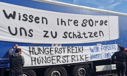 Direnişteki TIR şoförlerinden 30'u açlık grevine başladı