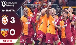 Süper Lig’de şampiyon, Kayserispor'u 3-0 mağlup eden Galatasaray'ın