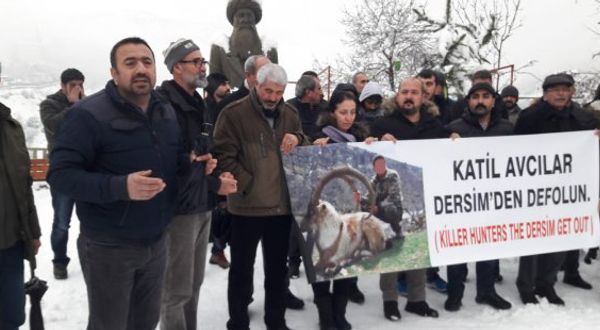 İspanyol avcılara Dersim'de protesto: 'Avcılık yasaklansın’
