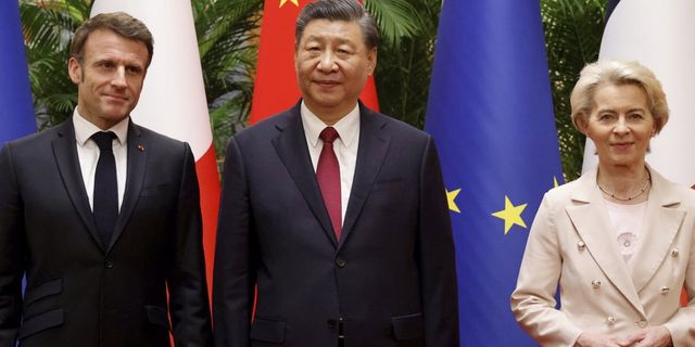 AK Başkanı Von der Leyen ve Macron Pekin'de