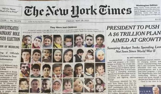 İsrail saldırıları NYT manşetinde: ‘Onlar sadece çocuktu’