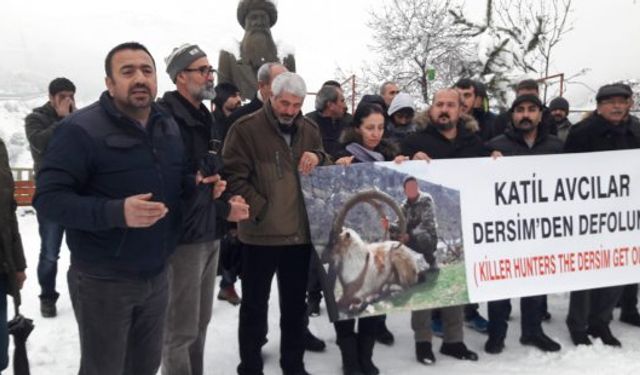 İspanyol avcılara Dersim'de protesto: 'Avcılık yasaklansın’