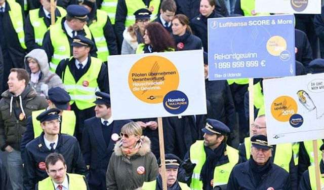 Almanya'da Lufthansa pilotları yarın grev yapacak
