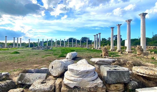 Medeniyetlerin izlerini taşıyan antik kent Salamis