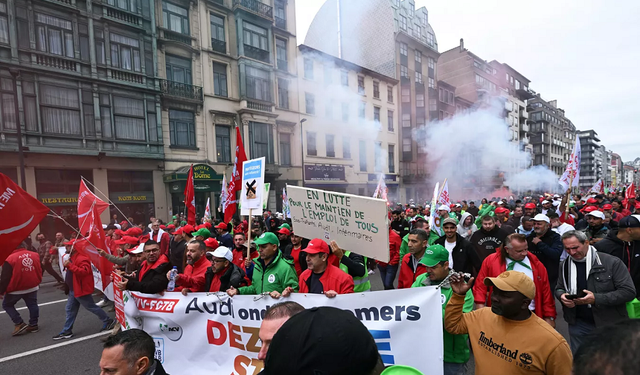 Belçika: Audi'nin 'işten çıkarma planı' protesto edildi