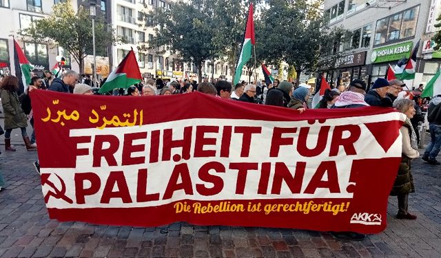 Hamburg'ta Filistin yanlısı gösteri: İsrail protesto edildi