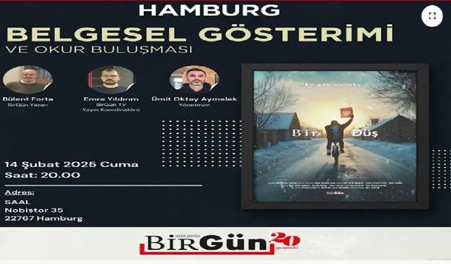 BirGün’ün 20 yıllık hikayesini anlatan Bir Düş belgeseli Hamburg'da