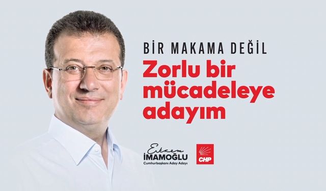 Ekrem İmamoğlu resmen açıkladı: "Cumhurbaşkanı olma iddiasıyla yola çıkıyorum"