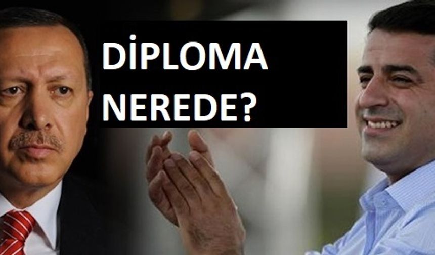 Demirtaş'tan Erdoğan'a 'diploma' soruları: "Peki neden bir tek üniversite arkadaşın bile yok?"