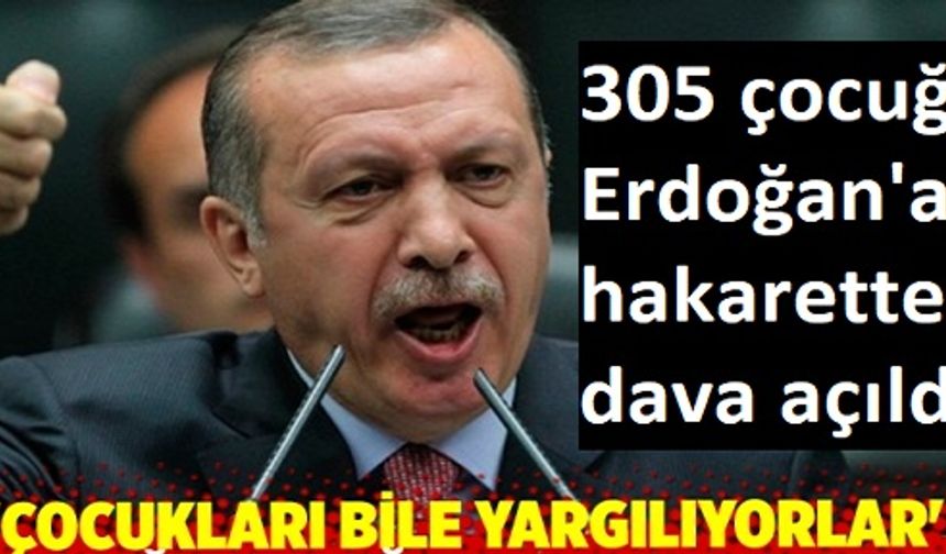 Türkiye'de 305 çocuğa Erdoğan'a hakaretten dava açıldı