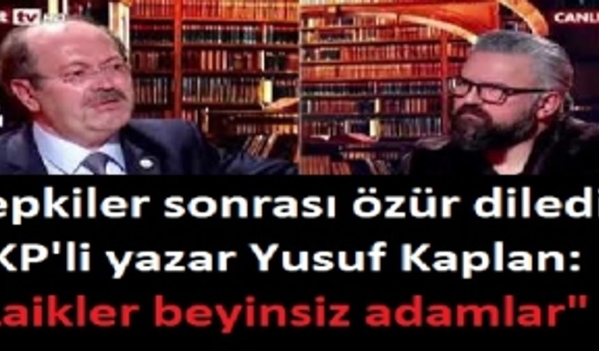 "Laikler beyinsiz adamlar" diyen AKP'li yazar özür diledi