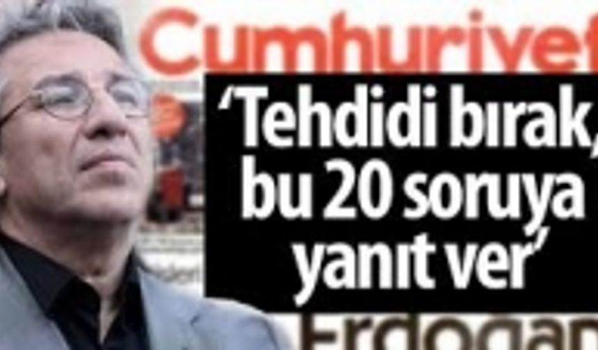 Can Dündar'dan Erdoğan'a 20 Soru