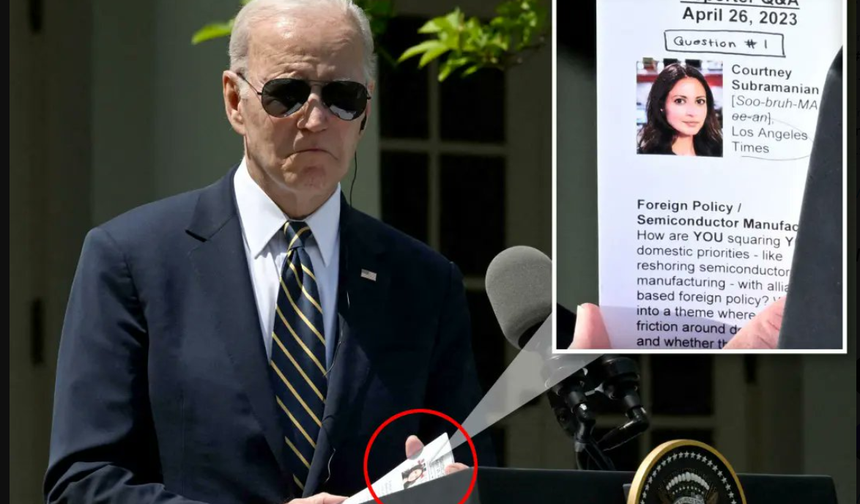 Skandal: Biden'a gazetecilerin soruları önceden verilmiş