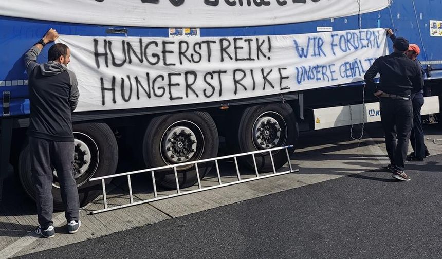 Almanya'da TIR şoförleri açlık grevine son verdi