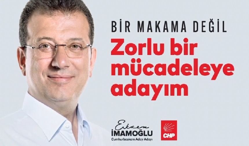 Ekrem İmamoğlu resmen açıkladı: "Cumhurbaşkanı olma iddiasıyla yola çıkıyorum"