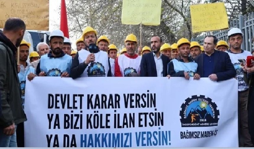 Ankara’da maden işçileri açlık grevinde: ‘Hak almadan gitmeyeceğiz’