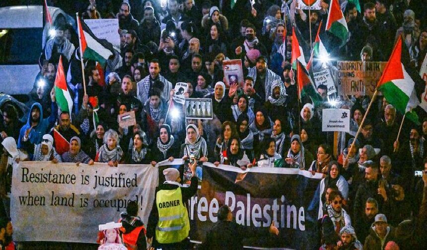 Berlin’de Nakba yürüyüşüne binlerce kişi katıldı: Çok sayıda gözaltı