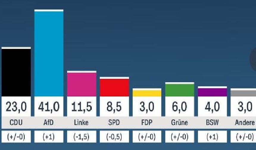 Saksonya-Anhalt’ta AfD açık ara önde: CDU kan kaybediyor